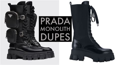 prada boots dupe|prada monolith boot dupe.